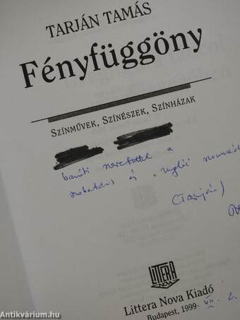 Fényfüggöny (dedikált példány)