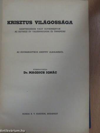 Krisztus világossága I.