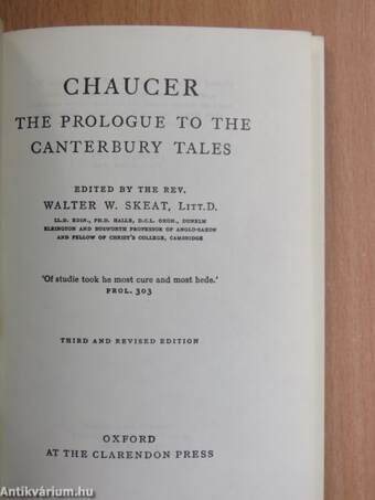 The Prologue to the Canterbury Tales