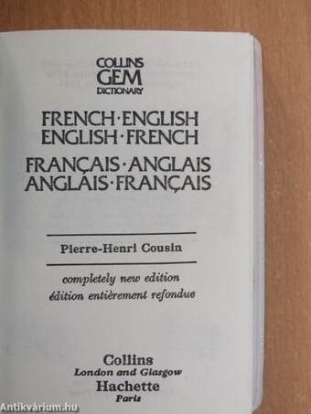 Collins Gem Dictionary French-English/English-French