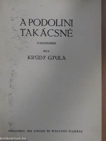 A Podolini takácsné