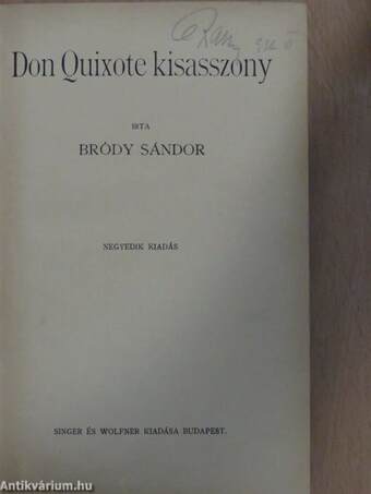 Don Quixote kisasszony I-II.