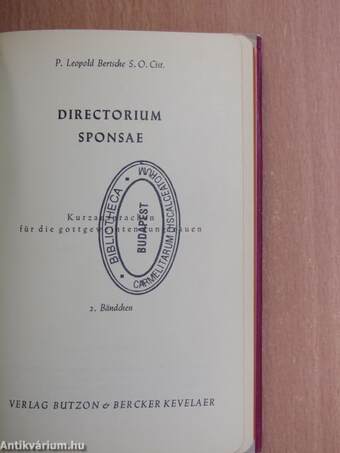 Directorium Sponsae 2.