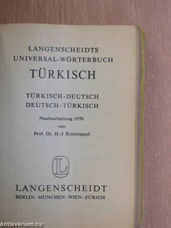 Langenscheidts Universal-Wörterbuch Türkisch