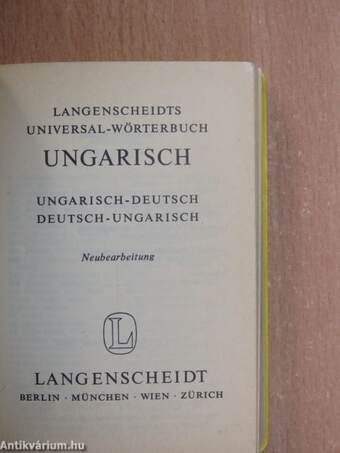 Langenscheidts Universal-Wörterbuch Ungarisch