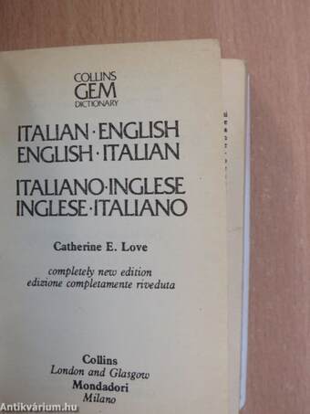 Collins Gem Dictionary Italian-English/English-Italian