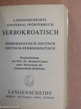 Langenscheidts Universal-Wörterbuch Serbokroatisch