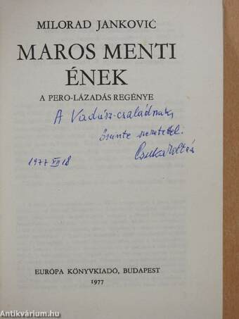 Maros menti ének (dedikált példány)