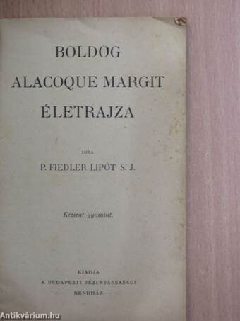 Boldog Alacoque Margit életrajza