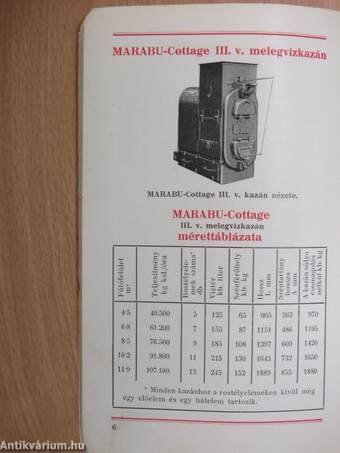 Marabu-cottage automatikus rendszerű öntöttvas melegvíz- és gőzkazánok