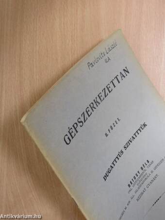 Gépszerkezettan II.