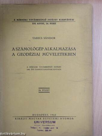 A számológép alkalmazása a geodéziai műveletekben