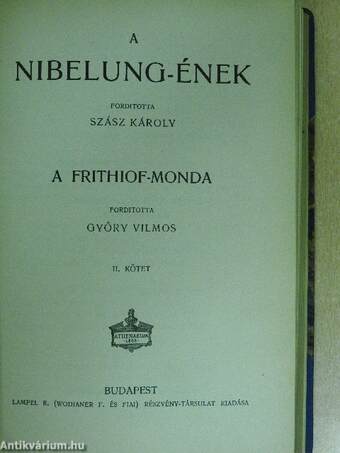 A Nibelung-ének és a Frithiof-monda I-II.