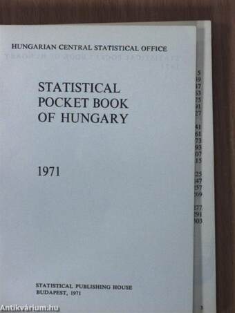 Statistical Pocket Book of Hungary 1971