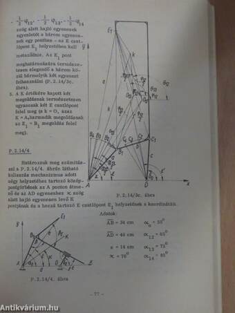 Példatár mechanizmusok elméletéből I.