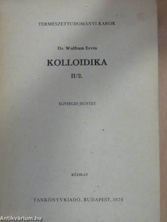 Kolloidika II/2. 