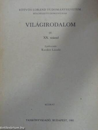 Világirodalom IV.