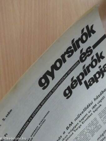 Gyorsírók és Gépírók Lapja 1990. május