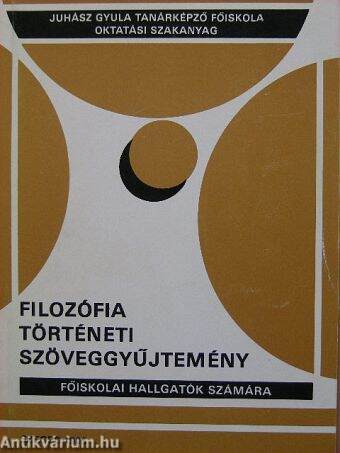 Filozófiatörténeti szöveggyűjtemény