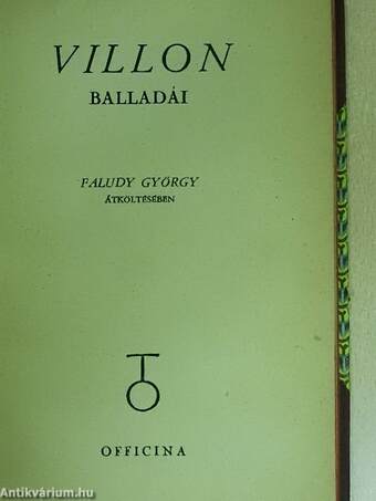 Villon balladái Faludy György átköltésében