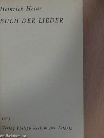 Buch der Lieder