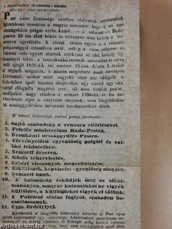 Az 1848-49-iki magyar szabadságharcz története I. (töredék)