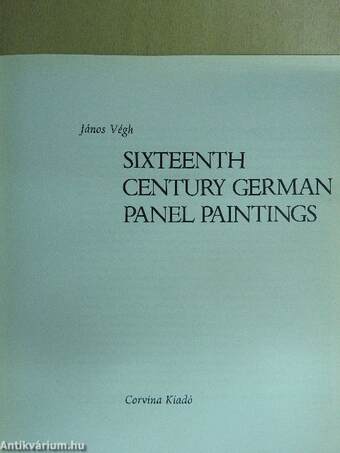 Sixteenth century german panel paintings