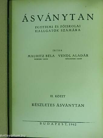 Ásványtan I-II.