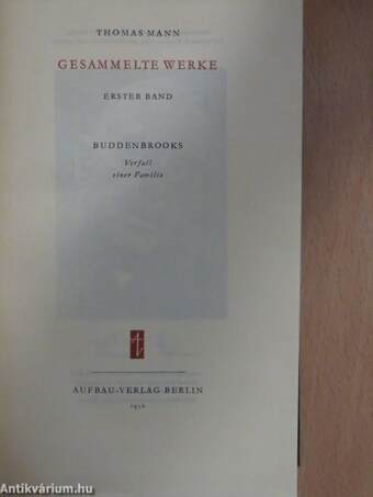 Thomas Mann Gesammelte Werke in zwölf Bänden 1.