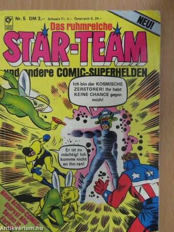 Das ruhmreiche Star-Team und andere Comic-Superhelden 5.