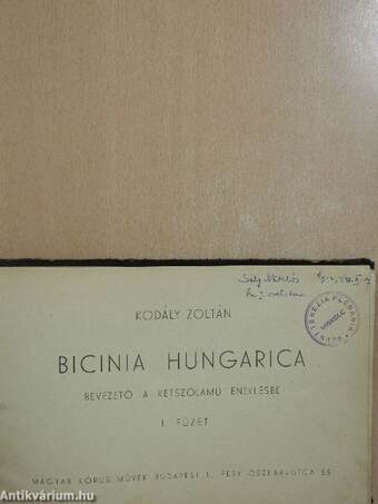 Bicinia hungarica I-IV