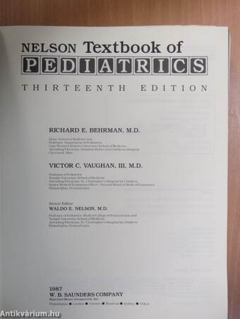 Nelson Textbook of Pediatrics