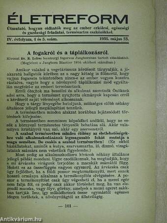 Életreform 1935. május 23.