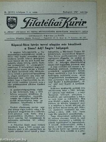 Filatéliai Kurir 1947. március