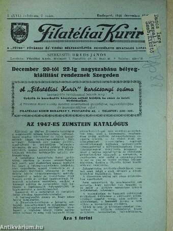 Filatéliai Kurir 1946. december 10.