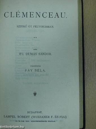 Constantin abbé/Clémenceau/Léha világ/A nyolczadik pont/Patyolat kisasszony/Két szék közt a pad alatt