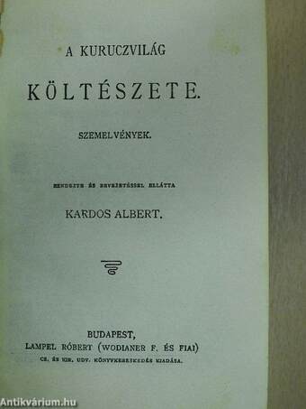 A népgyülölő/A kuruczvilág költészete/A messinai menyasszony/Elbeszélések és hirlapi czikkek/Rejtelmes történetek/Emlékbeszéd/Vig elbeszélések/Az erkölcstelen/Petőfiné Szendrey Julia naplója és levelei