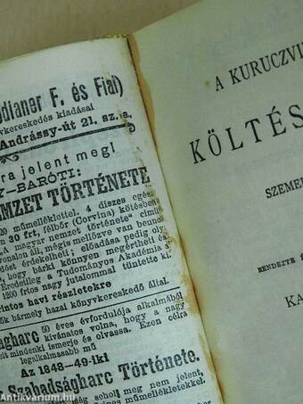 A népgyülölő/A kuruczvilág költészete/A messinai menyasszony/Elbeszélések és hirlapi czikkek/Rejtelmes történetek/Emlékbeszéd/Vig elbeszélések/Az erkölcstelen/Petőfiné Szendrey Julia naplója és levelei