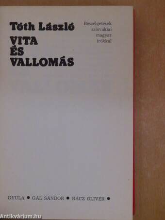 Vita és vallomás