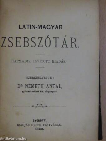 Latin-magyar zsebszótár