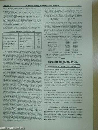 A Magyar Mérnök- és Építész-Egylet Közlönye 1939. szeptember 10.