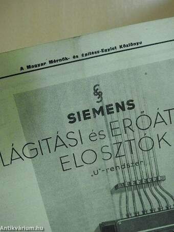 A Magyar Mérnök- és Építész-Egylet Közlönye 1939. október 22.