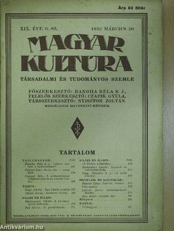 Magyar Kultúra 1932. március 20.