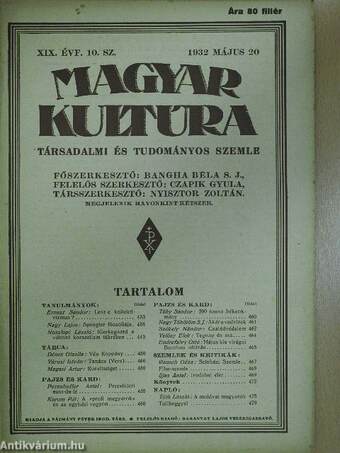 Magyar Kultúra 1932. május 20.