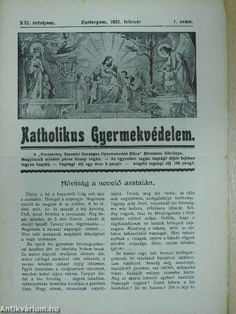 Katholikus gyermekvédelem 1931. február-december