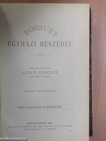 Bossuet egyházi beszédei I.