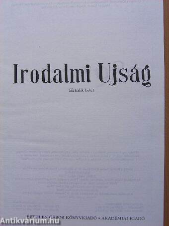 Irodalmi Ujság 1980-1985.