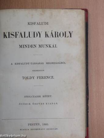 Kisfaludi Kisfaludy Károly minden munkái VII-VIII. (töredék)