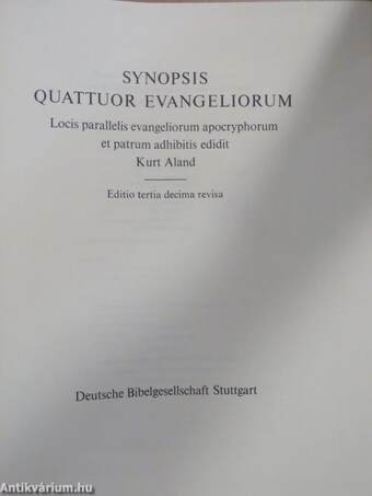 Synopsis Quattuor Evangeliorum