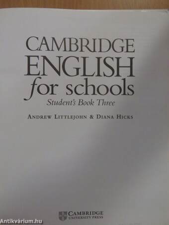 Cambridge English for Schools - Student's Book Three